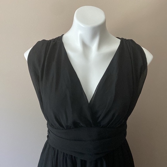 Active USA Women’s Black Sheer Sleeveless Maxi Dress Size Large Summer Resort - Picture 2 of 7